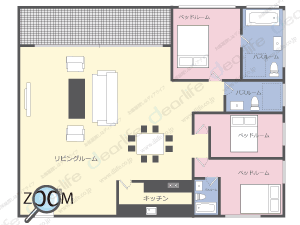 S59 Executive Apartment（S59 エグゼクティブ アパートメント） 3ベッドルーム 240㎡ レイアウト画像