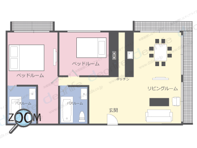 Sawang Apartment（サワン アパートメント） 2ベッドルーム 160㎡ レイアウト画像
