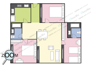Sawit Suite（サウィット スイート） 3ベッドルーム 155〜160㎡ レイアウト画像