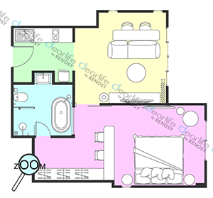 Shine Thonglor（シャイン トンロー） 1ベッドルーム 70㎡ レイアウト画像