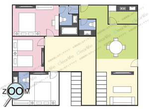 Siri Wireless Apartment（シリ ワイヤレス アパートメント） 3ベッドルーム 252㎡ レイアウト画像