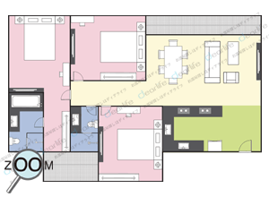 Sirivit Residence（シリビット レジデンス） 3ベッドルーム 180㎡ レイアウト画像
