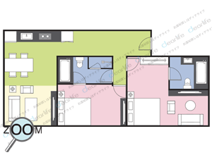 Sky Villas（スカイ ヴィラズ） 2ベッドルーム 69〜124㎡ レイアウト画像