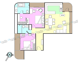 SM Grande Residence（エスエム グランデ レジデンス） 2ベッドルーム 130〜150㎡ レイアウト画像
