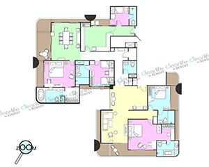 SM Grande Residence（エスエム グランデ レジデンス） 4ベッドルーム 350㎡ レイアウト画像