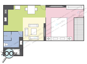 The Cape House Serviced Apartments（ザ ケープ ハウス サービス アパートメント） スタジオ 42〜45㎡ レイアウト画像