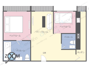 2ベッドルーム 110〜152㎡ レイアウト画像