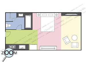 The Rachadamri Condominium（ザ ラチャダムリ コンドミニアム） スタジオ 45㎡ レイアウト画像