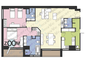 The Residence Sukhumvit 24（ザ レジデンス スクンビット 24） 2ベッドルーム 160㎡ レイアウト画像