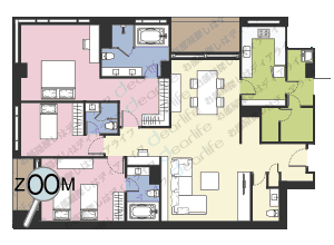 The Residence Sukhumvit 24（ザ レジデンス スクンビット 24） 3ベッドルーム 200㎡ レイアウト画像