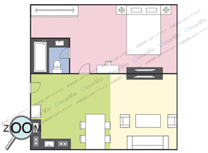 Thiti Residence Sukhumvit 51（ティティ レジデンス スクンビット 51） 1ベッドルーム 60〜90㎡ レイアウト画像
