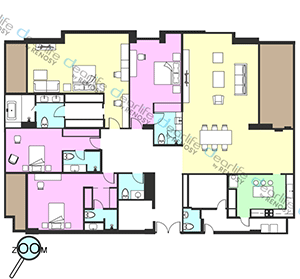Thonglor 11 Residence（トンロー 11 レジデンス） 4ベッドルーム 320㎡ レイアウト画像