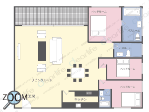 3ベッドルーム 250㎡ レイアウト画像