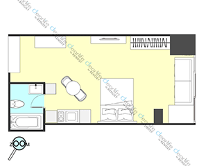 TRIBE Living Bangkok Sukhumvit 39（トライブ リビング バンコク スクンビット 39） スタジオ 28〜30㎡ レイアウト画像