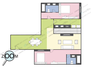 UN Residence（UN レジデンス） 2ベッドルーム 120〜150㎡ レイアウト画像