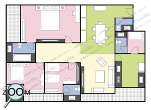 UN Residence（UN レジデンス） 3ベッドルーム 190㎡ レイアウト画像