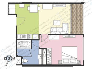 Upper Suites Sukhumvit 39（アッパー スイート スクンビット 39） 1ベッドルーム 65〜78㎡ レイアウト画像