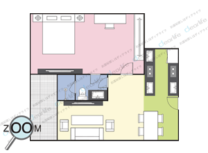 Villa Asoke（ヴィラ アソーク） 1ベッドルーム 40〜80㎡ レイアウト画像