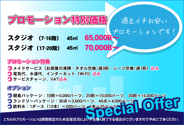 お得なプロモーション！