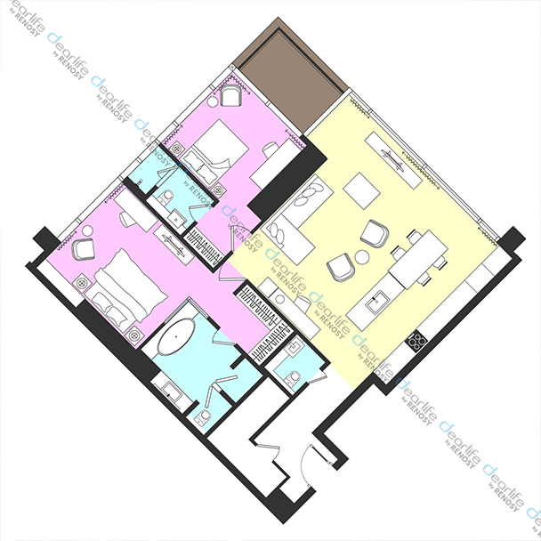 Four Seasons Private Residences 2bedroom layout